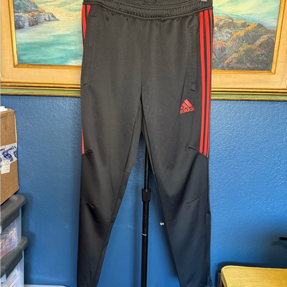 Adidas Black and Red Tiro Track Pants